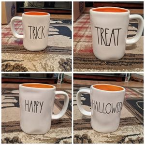 Rae Dunn double sided Halloween mugs